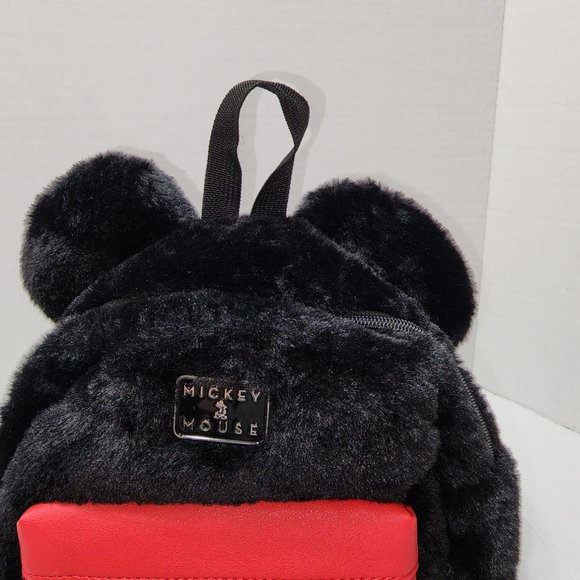 New Mickey Mouse Faux Fur Backpack with Ears from Bioworld main image 5